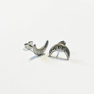 Alternative view of Edelstahl-Mondohrringe