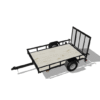 Carry-On Trailer 5-ft x 8-ft Treated Lumber Utility Trailer with Ramp Gate