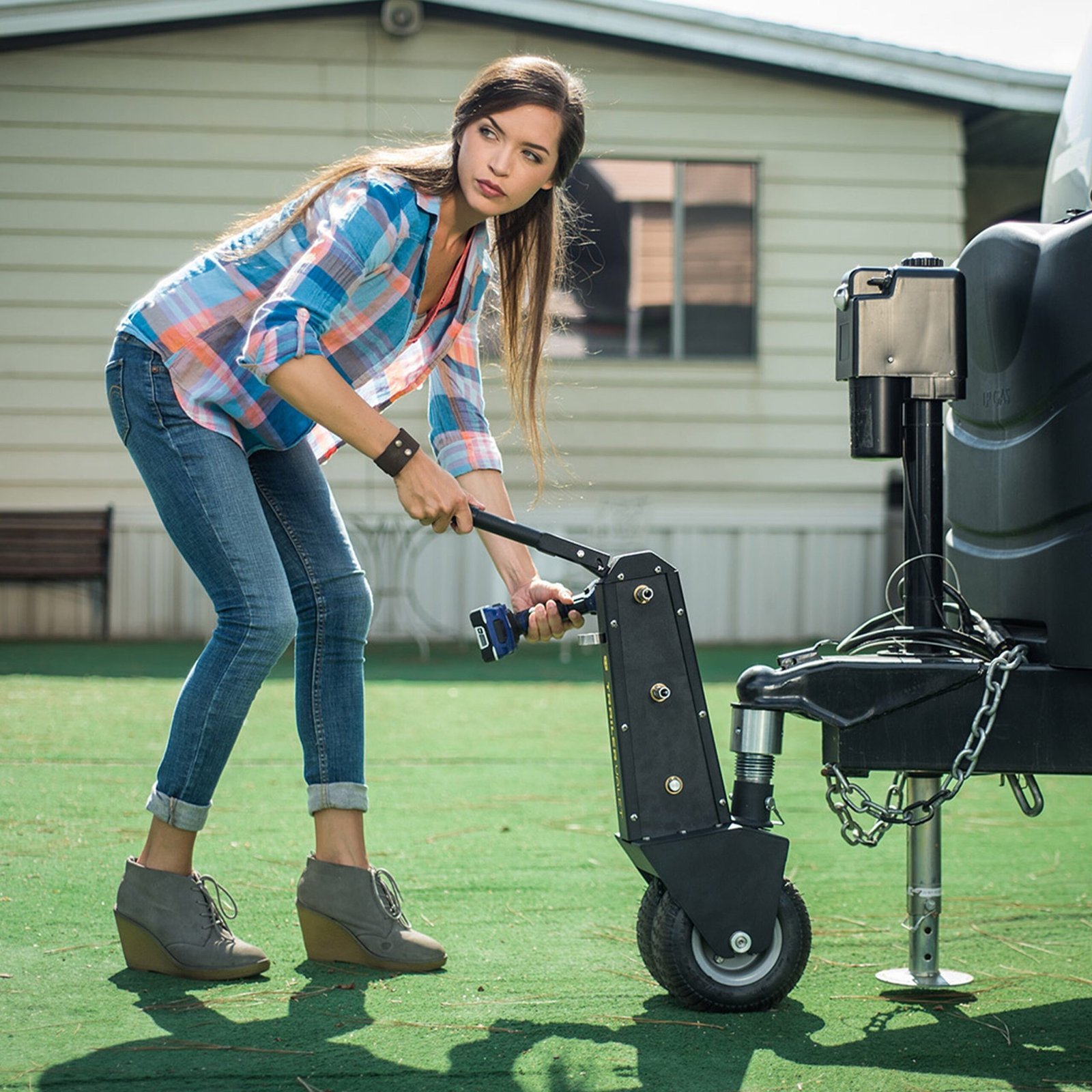 Trailer Valet 10000-lb Capacity Side Wind Trailer Jack TVXL25 - Image 4