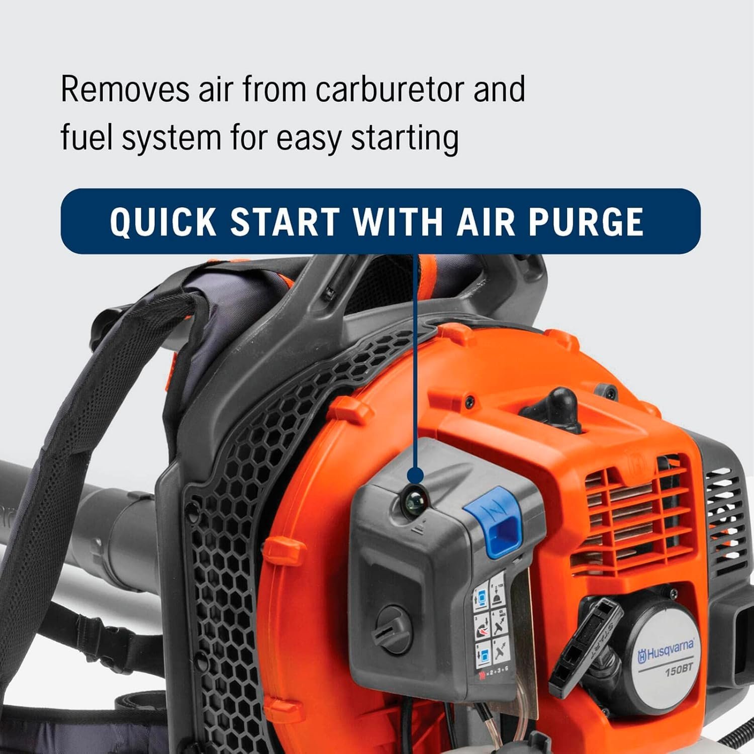 Husqvarna 150BT Gas Backpack Leaf Blower 51cc, 765 CFM, 270 MPH - Image 6