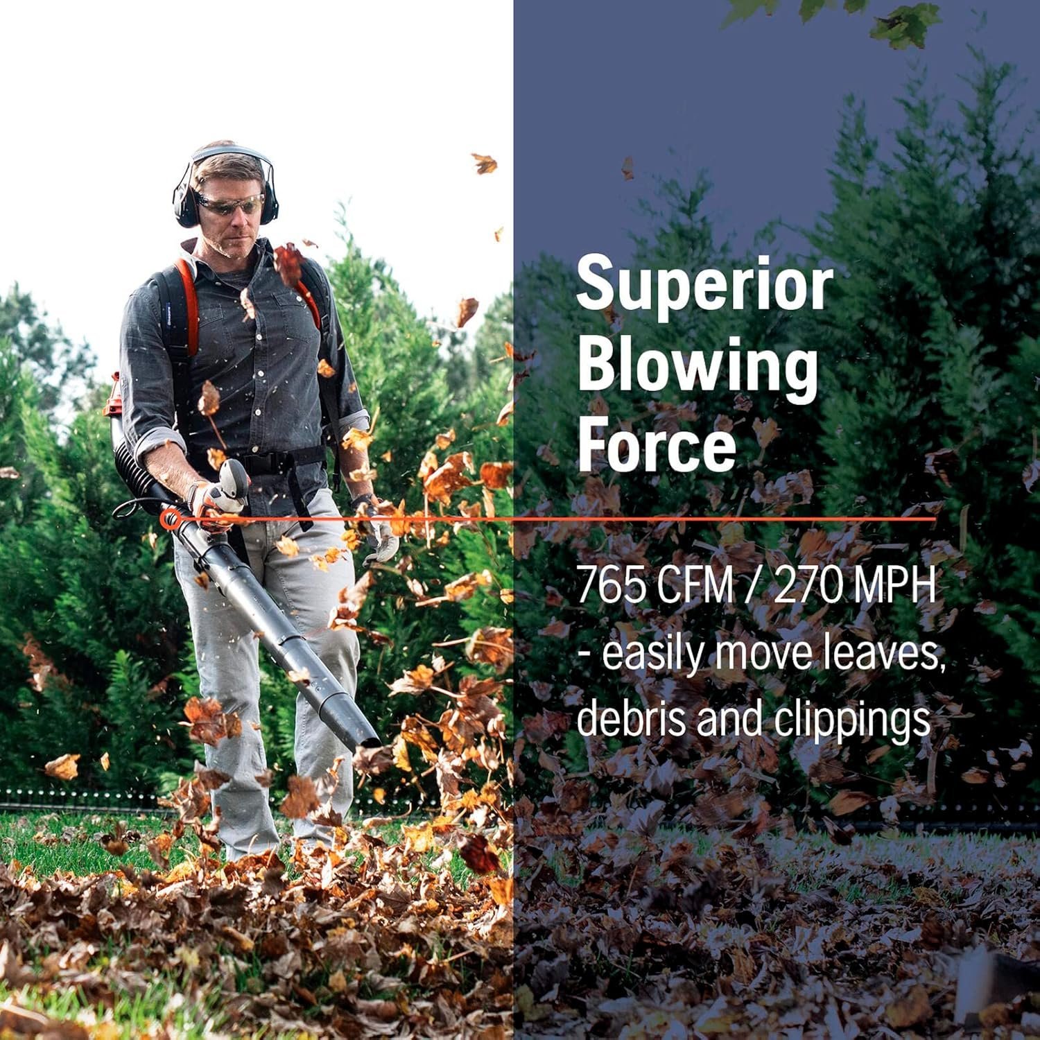 Husqvarna 150BT Gas Backpack Leaf Blower 51cc, 765 CFM, 270 MPH - Image 4
