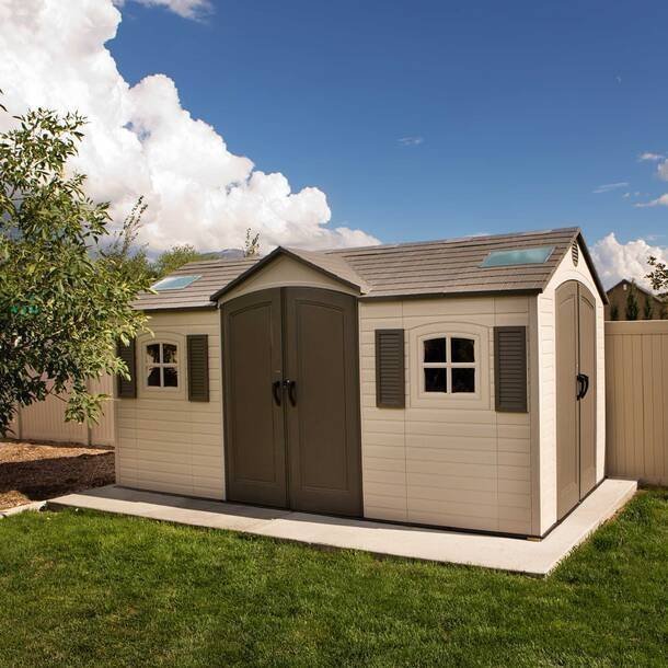 D Plastic Storage Shed 8 ft. W x 20 ft - Image 7