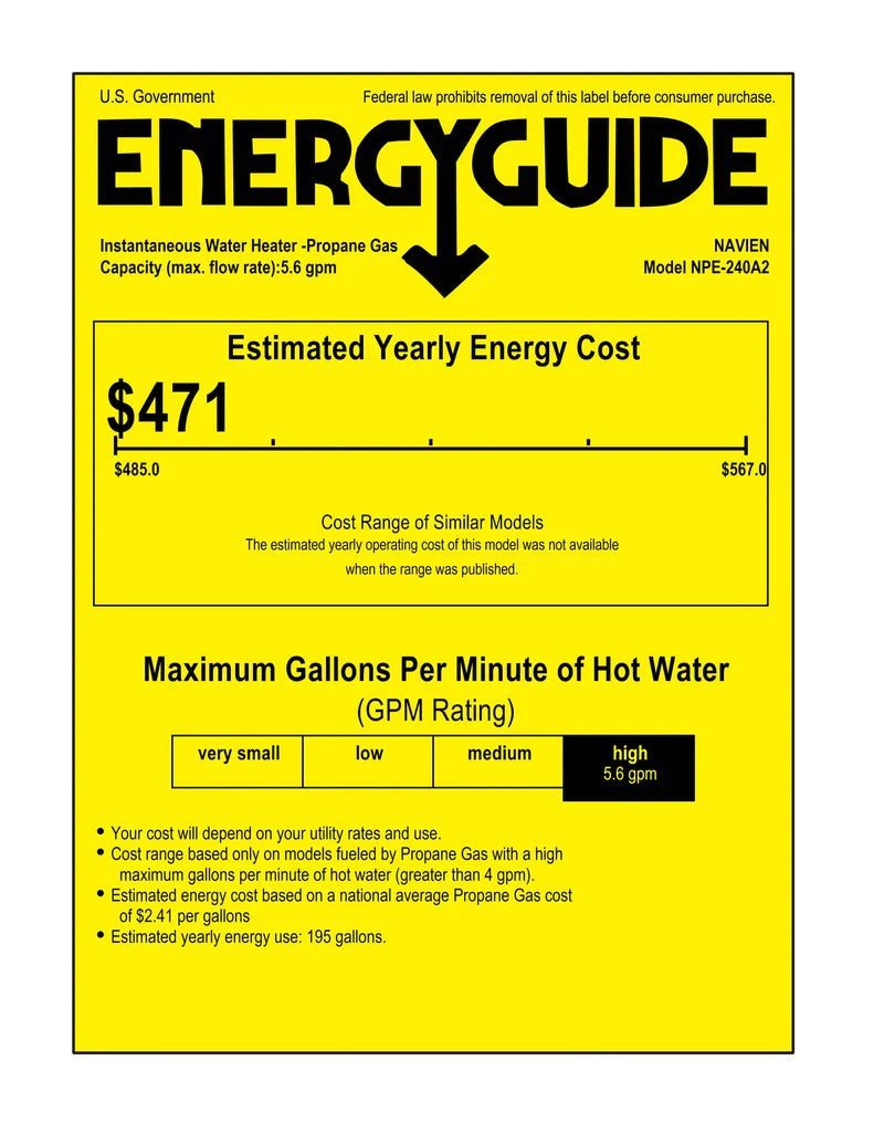Navien NPE-240A2 High efficiency Condensing Tankless Water Heater - Image 2