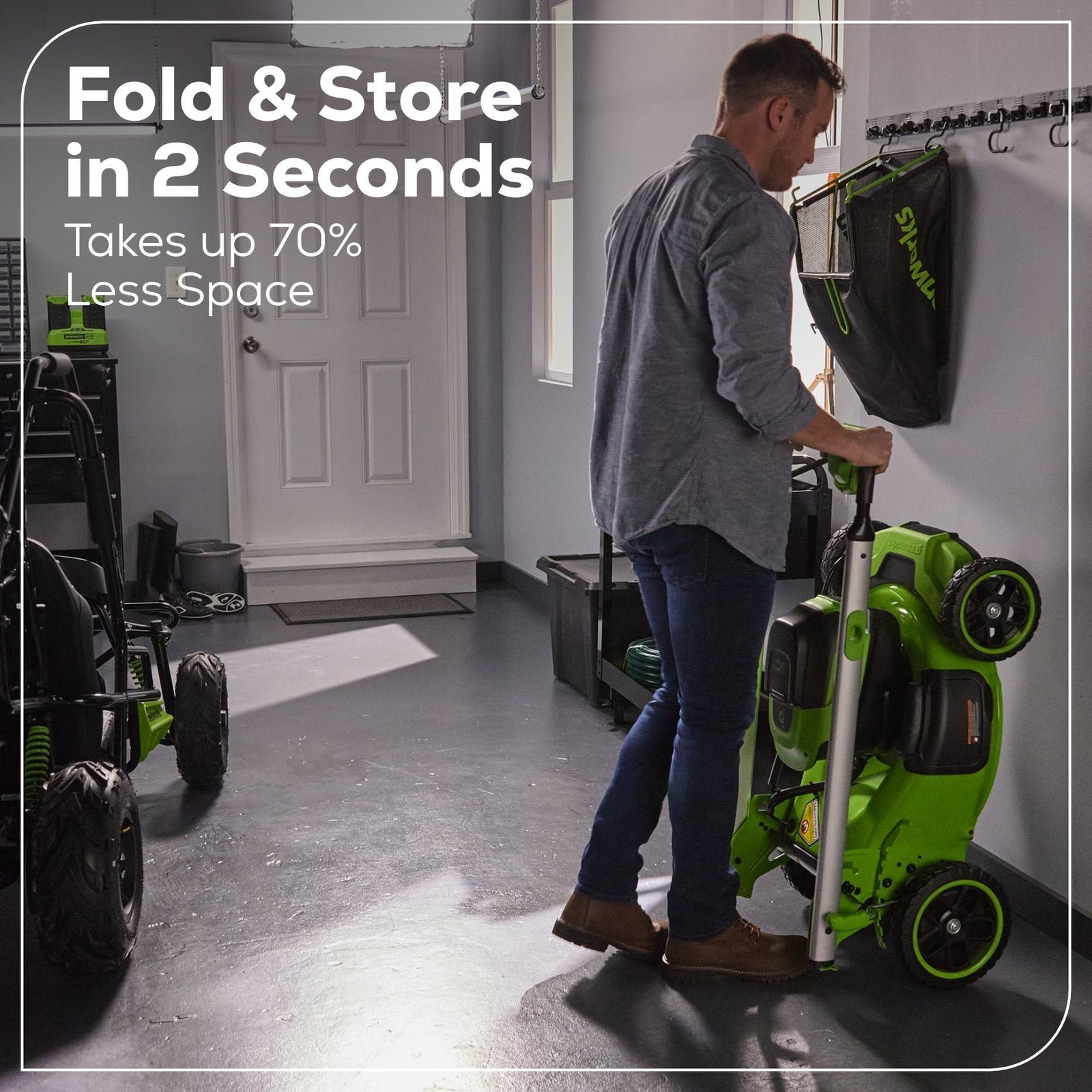 Greenworks 60V 21″ Self Propelled Lawn Mower with (1) 8.0 Ah Battery & Rapid Charger 2546402 - Image 8