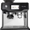 Breville – the Barista Touch Espresso Machine with 15 bars of pressure, Milk Frother and intergrated grinder – Black Truffle