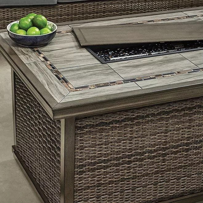 Newcastle 6-Piece Patio Deep Seating Set with Fire Pit – Smoke – Member’s Mark - Image 3